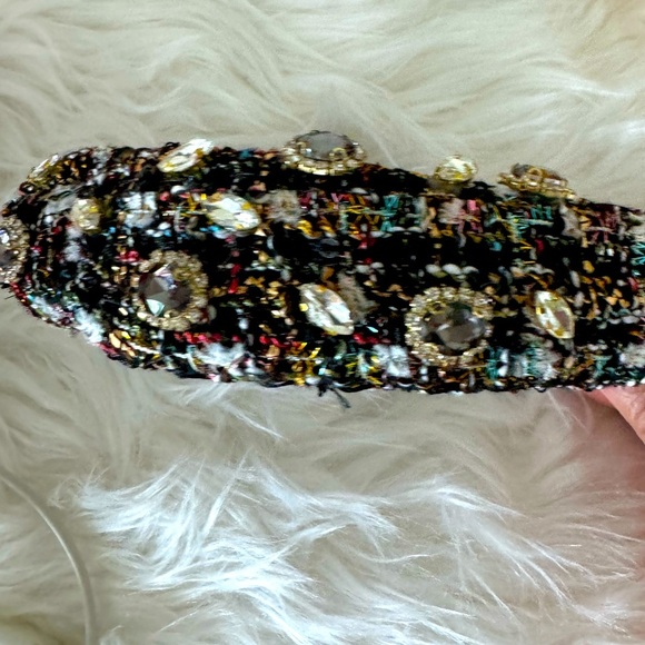 Top It Off Plaid Rhinestones Embellished Headband - Picture 5 of 11